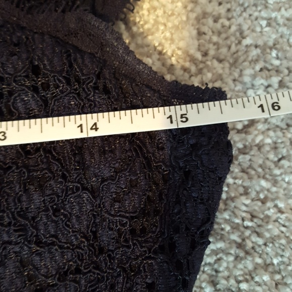 Adrianna Papell Navy Lace Sheath Dress Size 6P - Picture 4 of 7